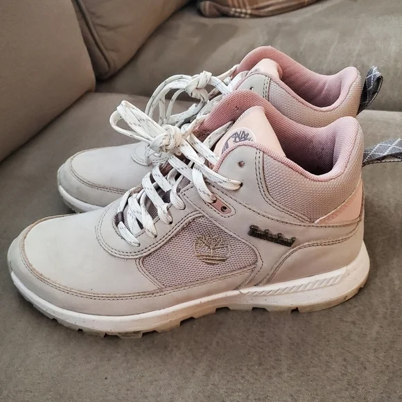 Timberland Field Trekker Mid Womens Shoes Size 7.5 In Light Taupe Nubuck-beige - Picture 3 of 12